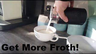 How to Get More Froth from Your Nespresso Coffee Aeroccino  Nespresso tips and help [upl. by Bock132]